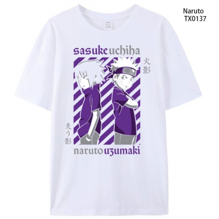 Naruto Anime peripheral printed pure cotton T-shirt from S to 4XL