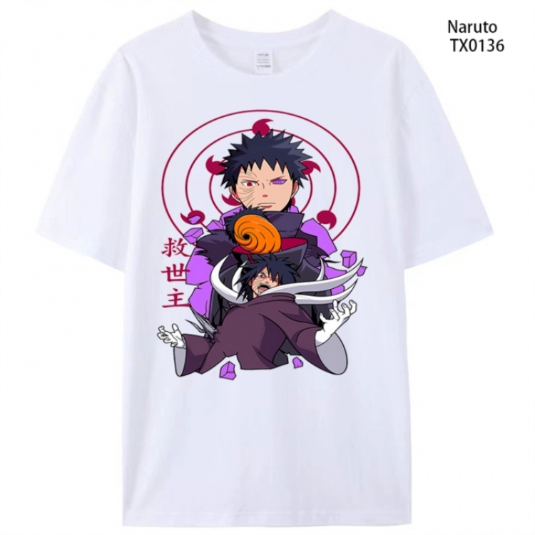Naruto Anime peripheral printed pure cotton T-shirt from S to 4XL