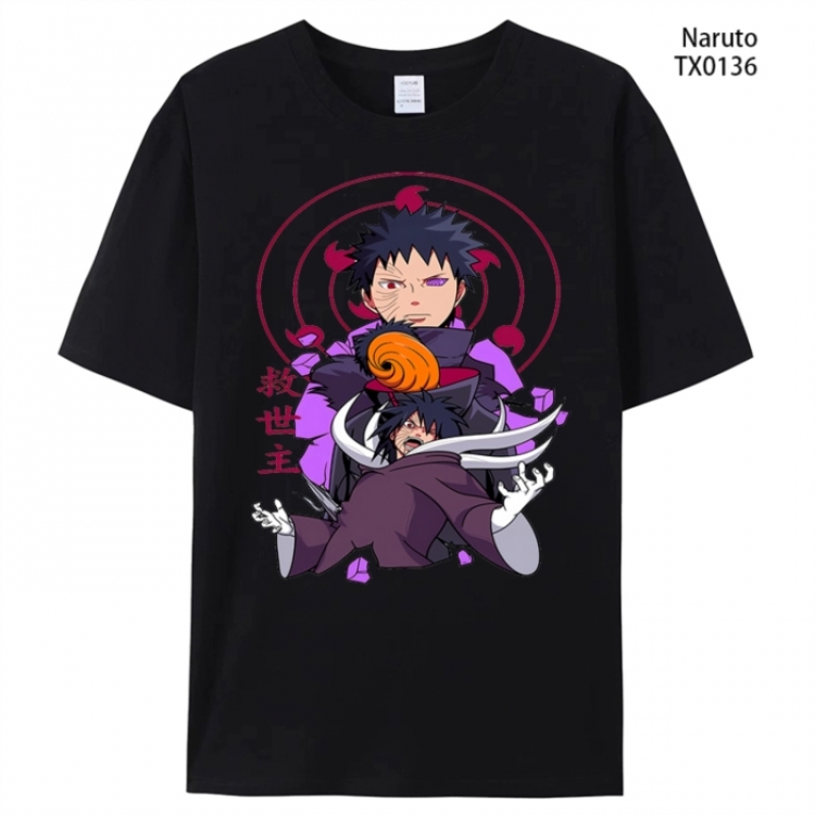 Naruto Anime peripheral printed pure cotton T-shirt from S to 4XL