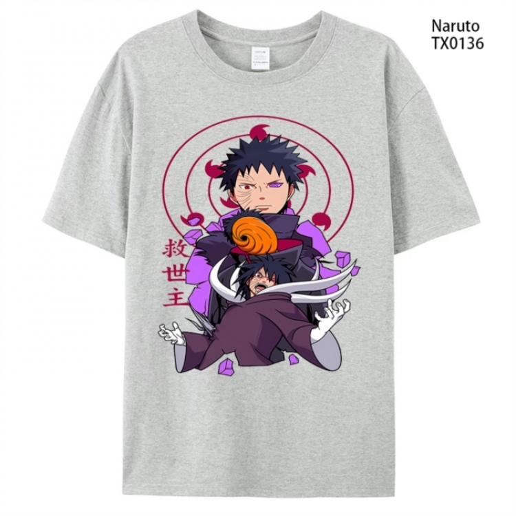 Naruto Anime peripheral printed pure cotton T-shirt from S to 4XL