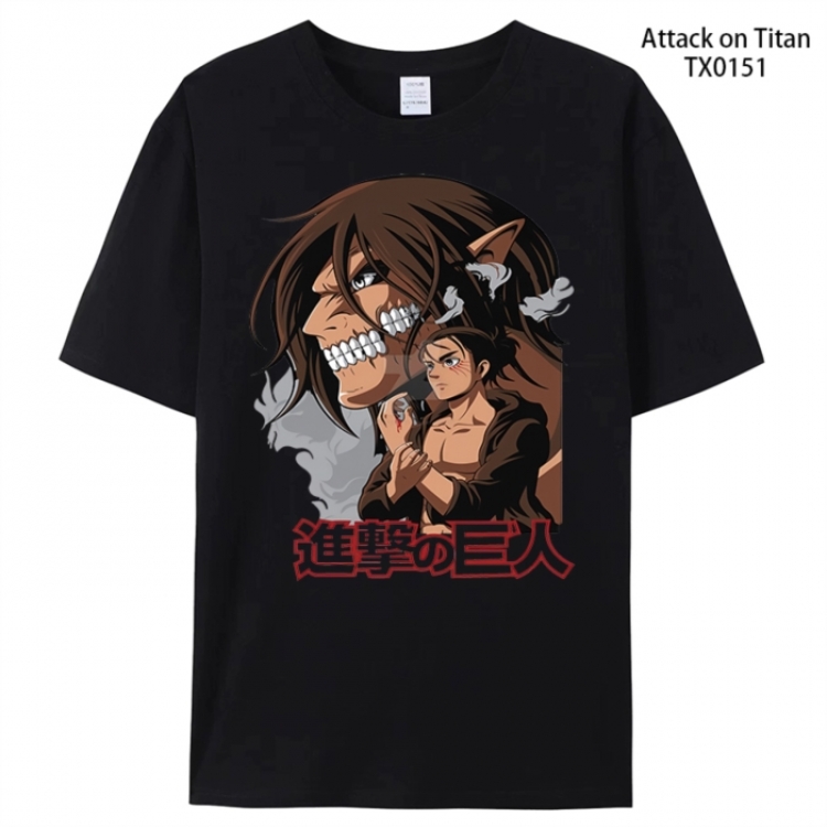Shingeki no Kyojin Anime peripheral printed pure cotton T-shirt from S to 4XL