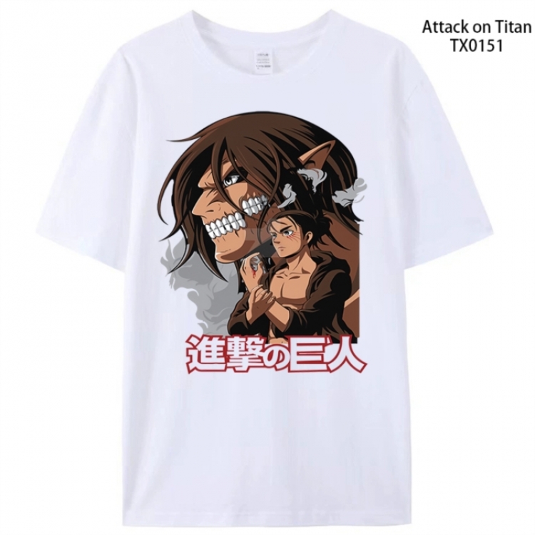 Shingeki no Kyojin Anime peripheral printed pure cotton T-shirt from S to 4XL