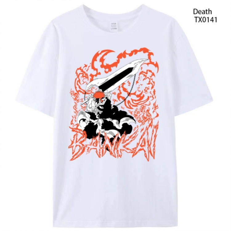 Bleach Anime peripheral printed pure cotton T-shirt from S to 4XL