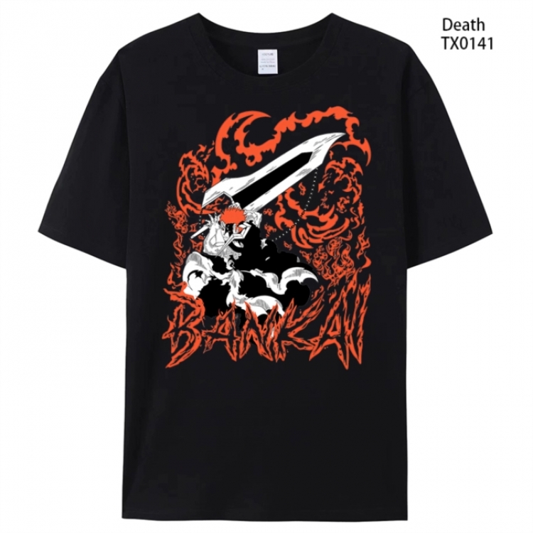 Bleach Anime peripheral printed pure cotton T-shirt from S to 4XL