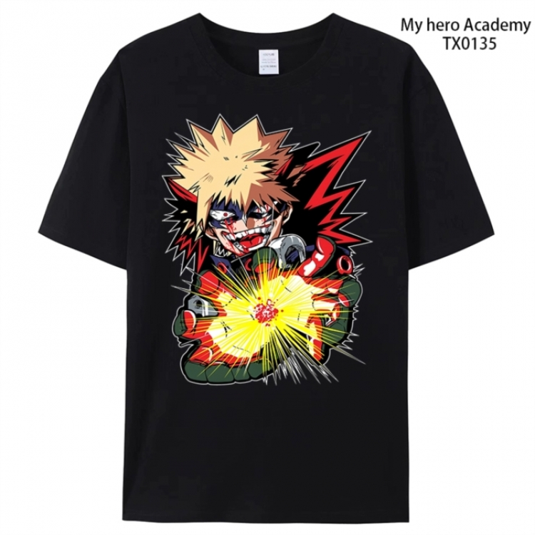 My Hero Academia Anime peripheral printed pure cotton T-shirt from S to 4XL