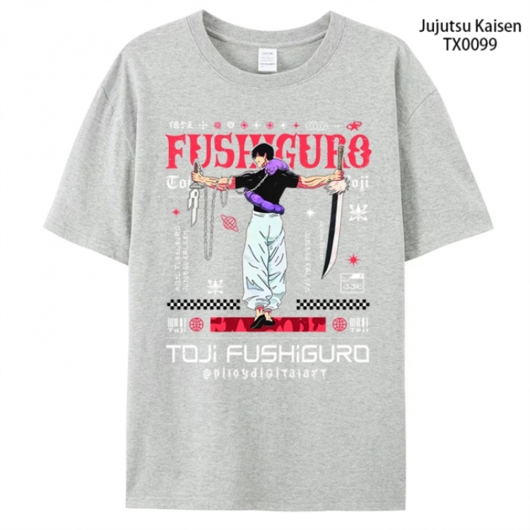 Jujutsu Kaisen Anime peripheral printed pure cotton T-shirt from S to 4XL