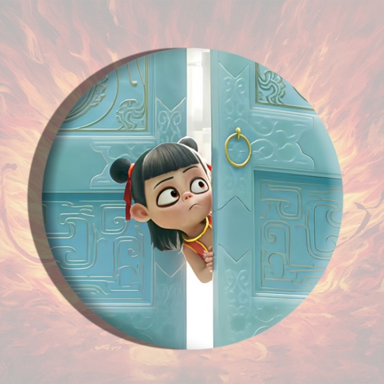 Nezha Anime tinplate brooch badge price for 5 pcs