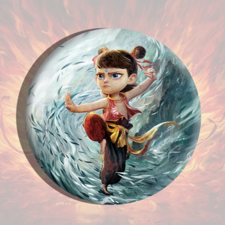 Nezha Anime tinplate brooch badge price for 5 pcs