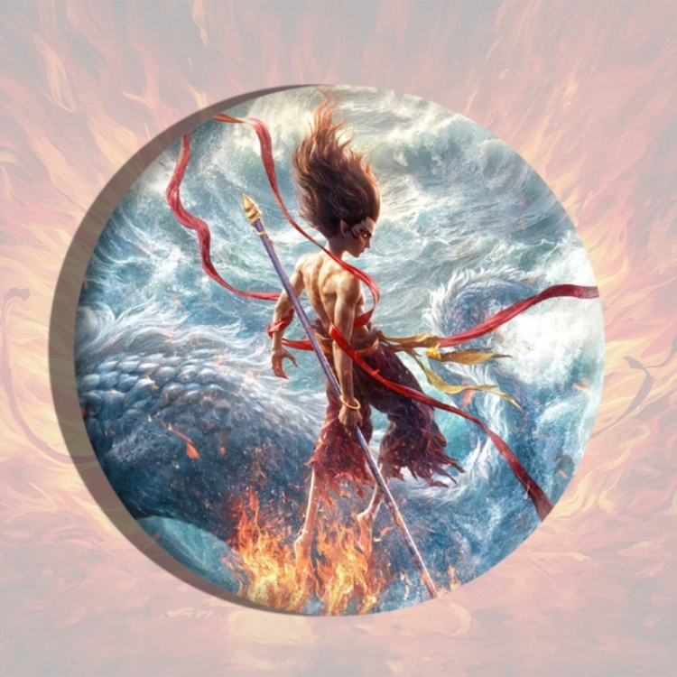 Nezha Anime tinplate brooch badge price for 5 pcs