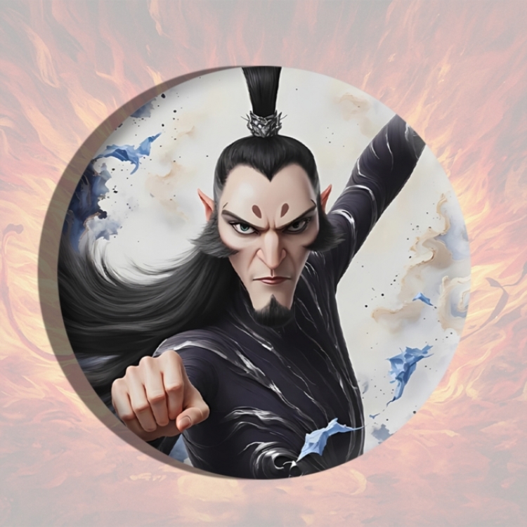 Nezha Anime tinplate brooch badge price for 5 pcs