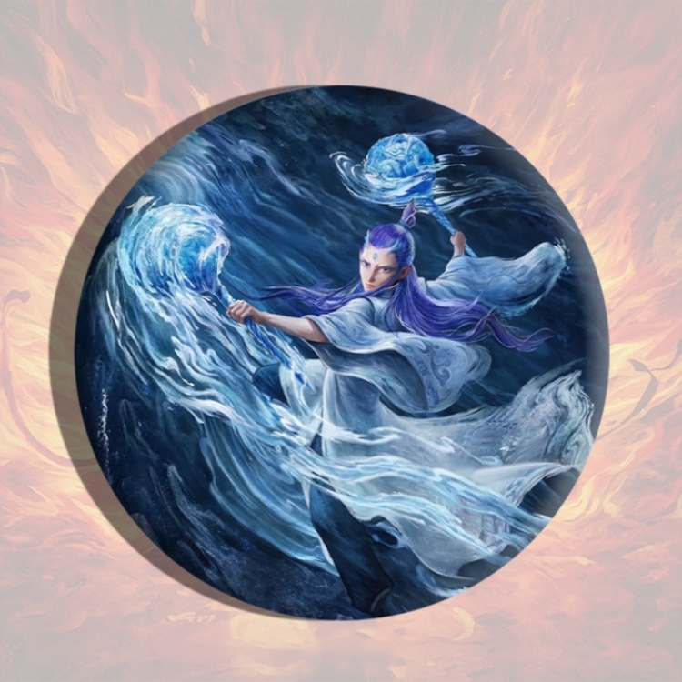 Nezha Anime tinplate brooch badge price for 5 pcs