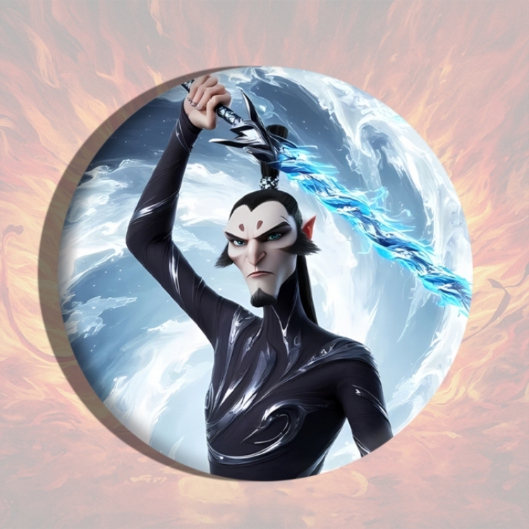 Nezha Anime tinplate brooch badge price for 5 pcs