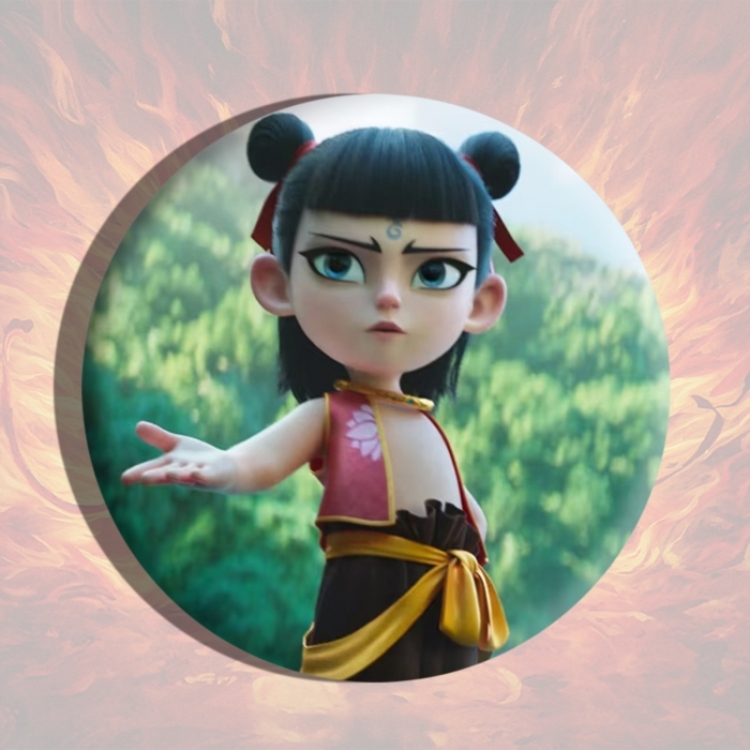 Nezha Anime tinplate brooch badge price for 5 pcs