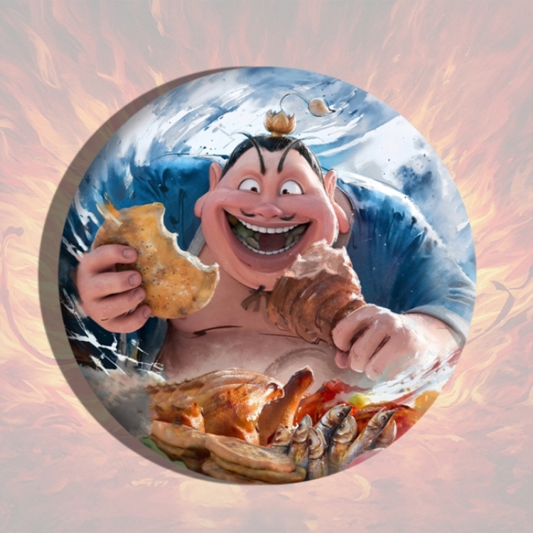 Nezha Anime tinplate brooch badge price for 5 pcs