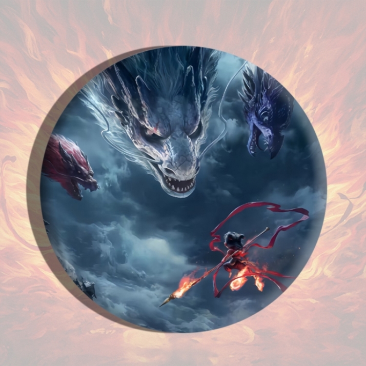 Nezha Anime tinplate brooch badge price for 5 pcs