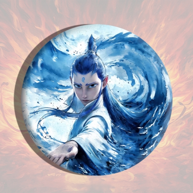 Nezha Anime tinplate brooch badge price for 5 pcs