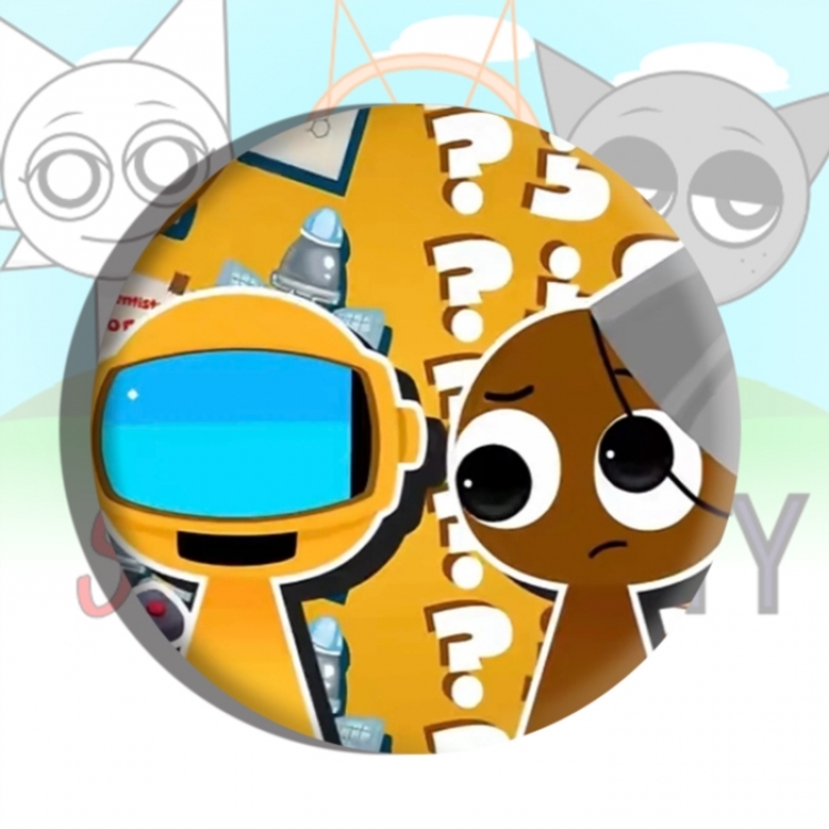 Sprunki Plush Anime tinplate brooch badge price for 5 pcs