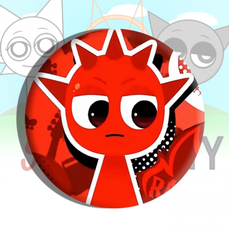 Sprunki Plush Anime tinplate brooch badge price for 5 pcs