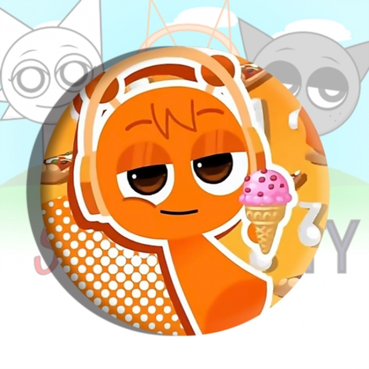 Sprunki Plush Anime tinplate brooch badge price for 5 pcs