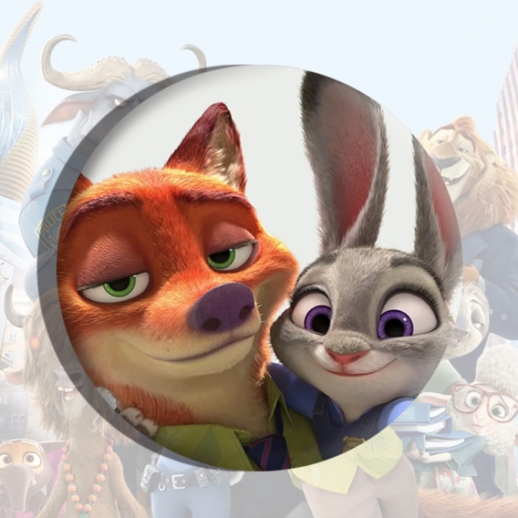 Zootopia Anime tinplate brooch badge price for 5 pcs