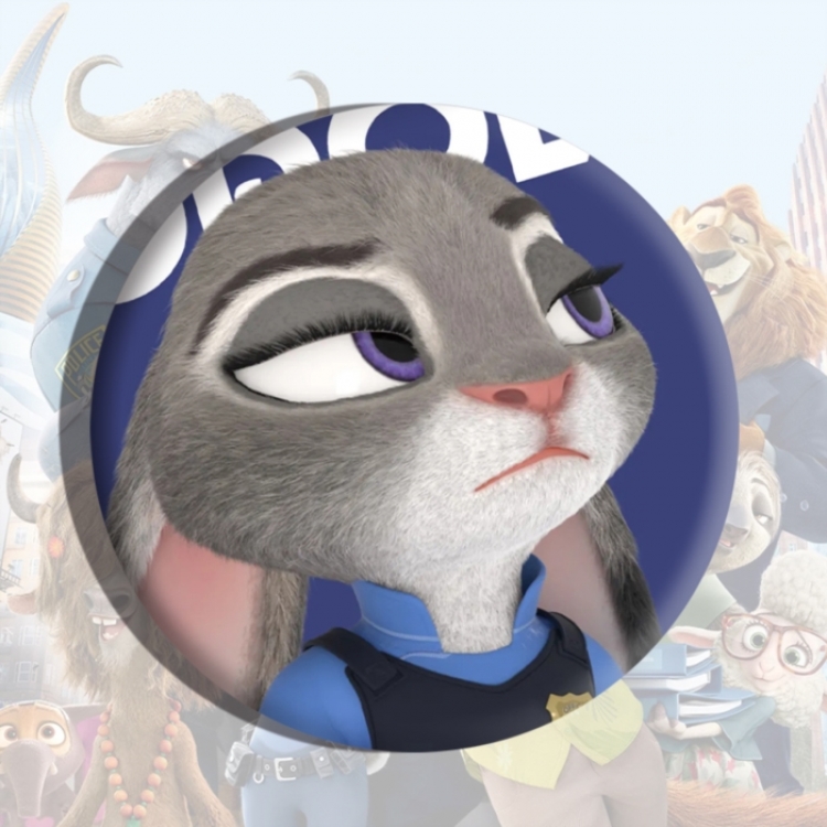 Zootopia Anime tinplate brooch badge price for 5 pcs