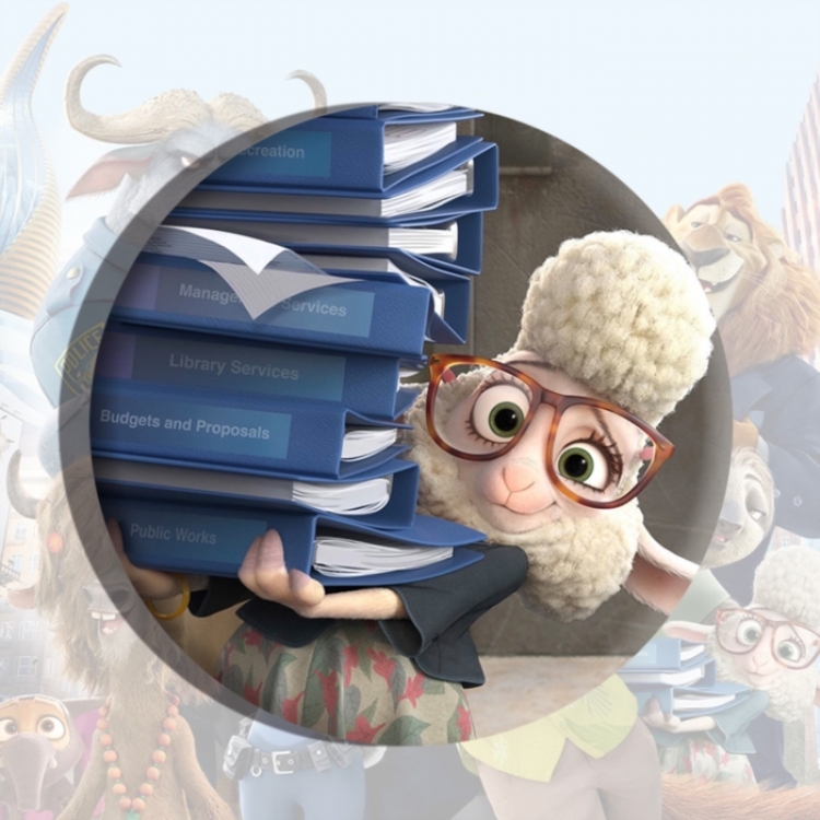 Zootopia Anime tinplate brooch badge price for 5 pcs