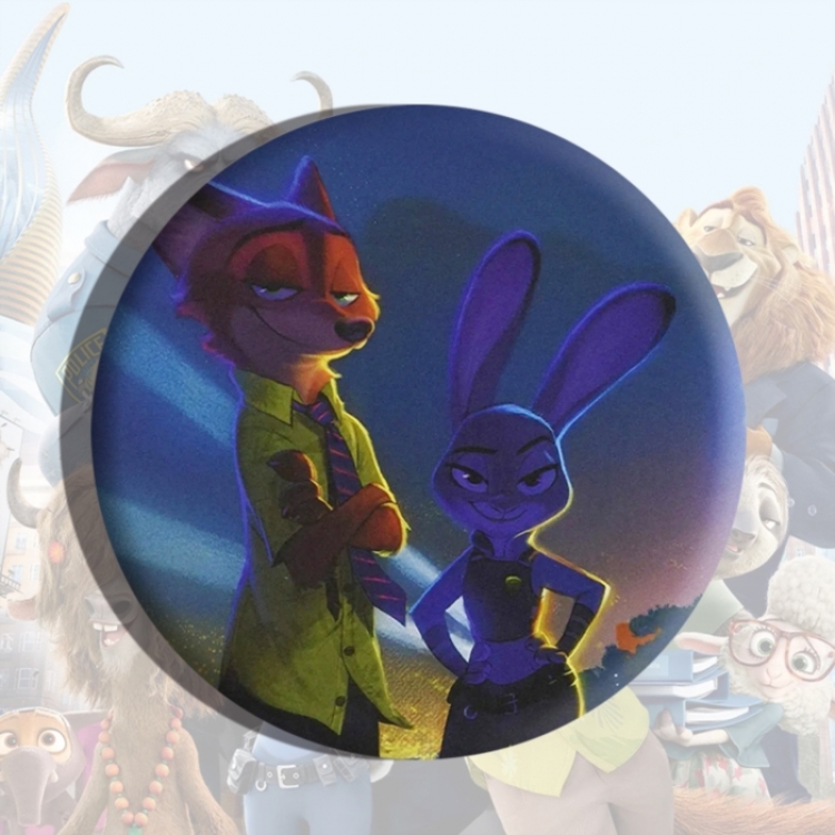 Zootopia Anime tinplate brooch badge price for 5 pcs