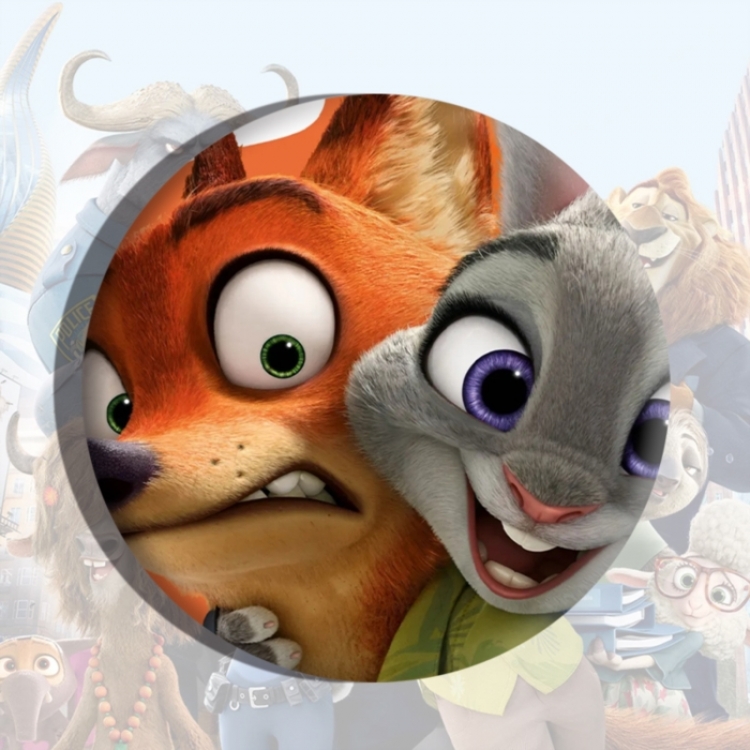 Zootopia Anime tinplate brooch badge price for 5 pcs