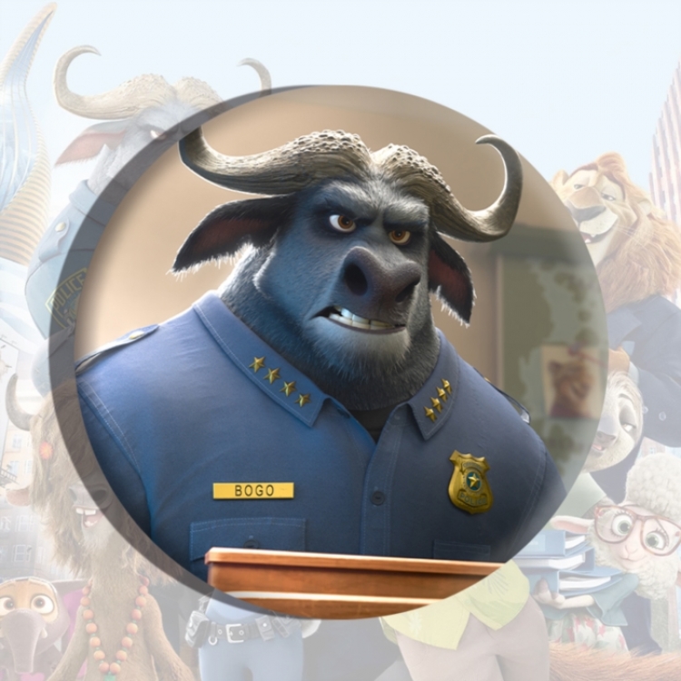 Zootopia Anime tinplate brooch badge price for 5 pcs