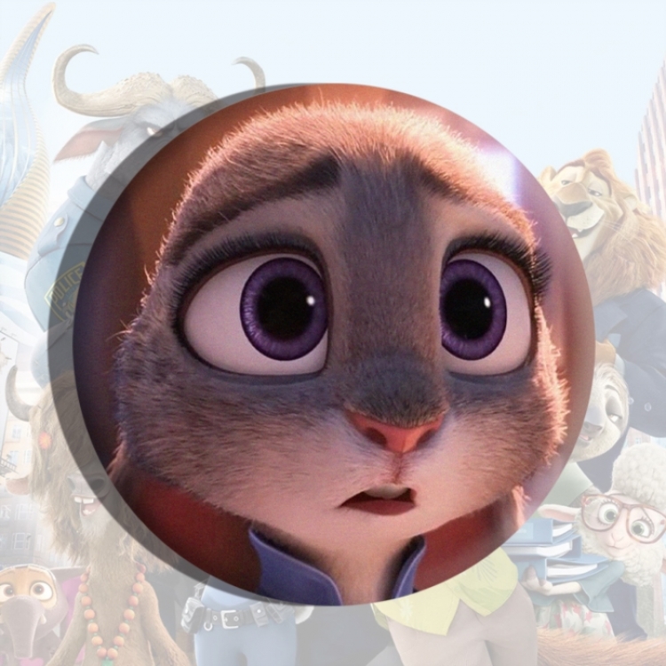 Zootopia Anime tinplate brooch badge price for 5 pcs