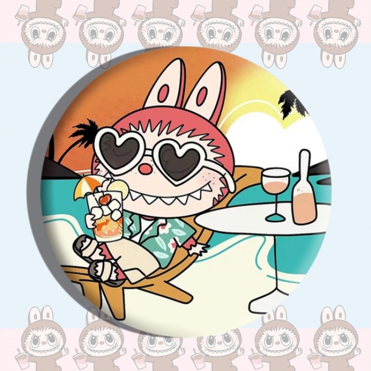 Labubu Anime tinplate brooch badge price for 5 pcs