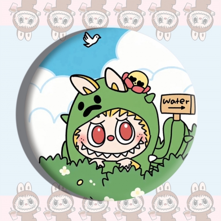 Labubu Anime tinplate brooch badge price for 5 pcs