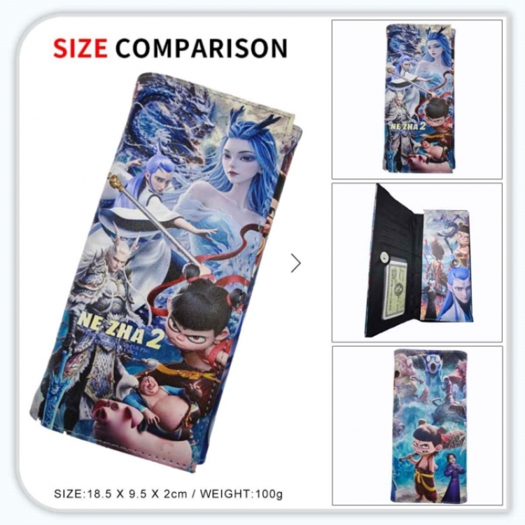 Nezha 2 Anime wallet long wallet buckle storage bag 18.5x9.5x2CM 100g GG-074