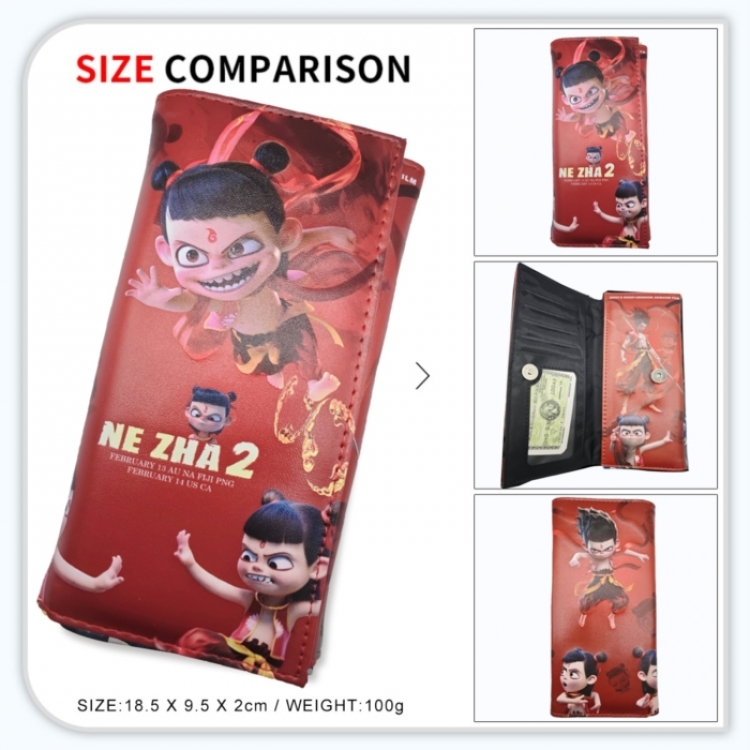 Nezha 2 Anime wallet long wallet buckle storage bag 18.5x9.5x2CM 100g GG-080