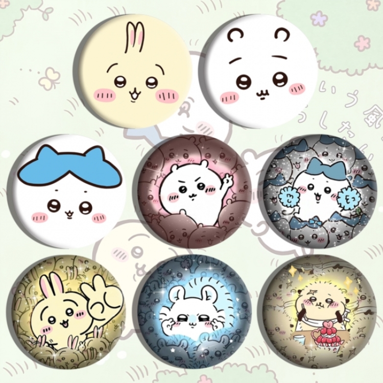 Chiikawa Anime tinplate brooch badge a set of 8