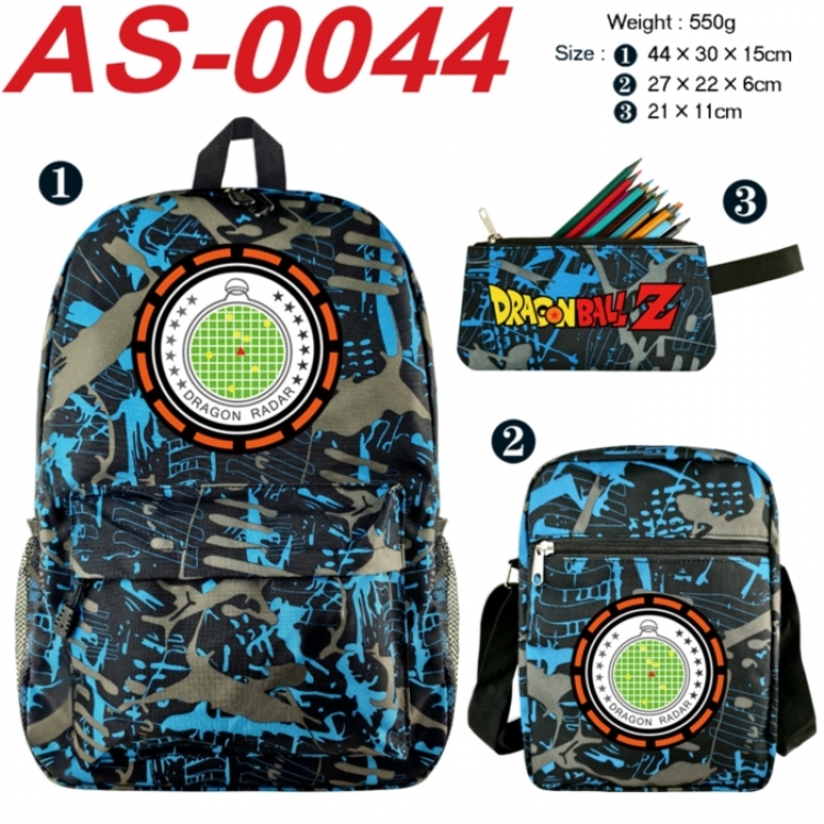 DRAGON BALL Anime canvas backpack backpack+lunch bag+pencil case set 550g