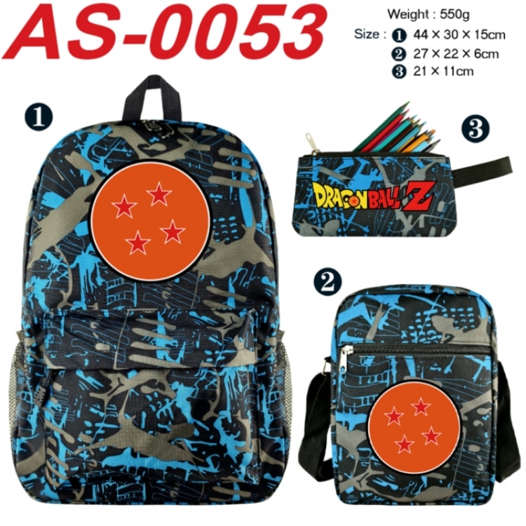 DRAGON BALL Anime canvas backpack backpack+lunch bag+pencil case set 550g