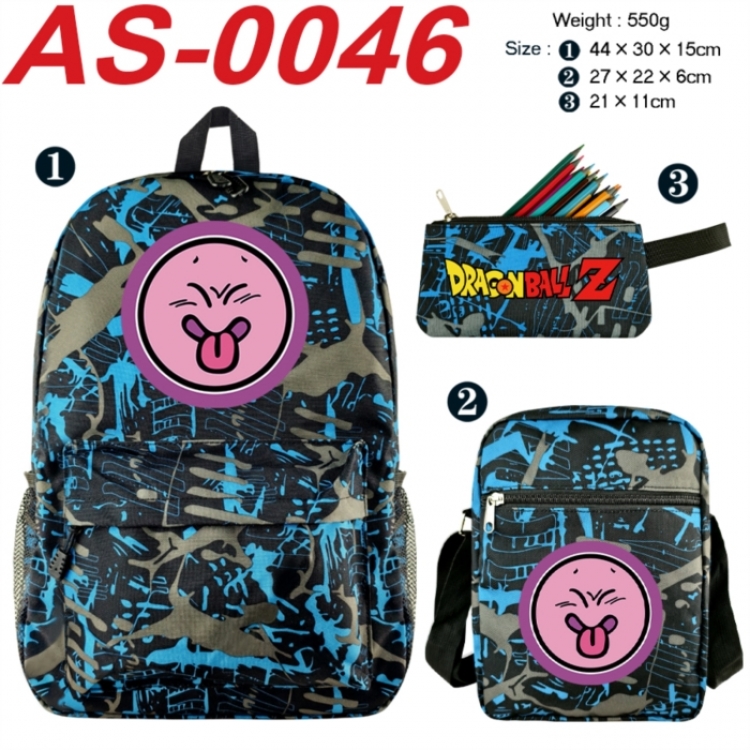 DRAGON BALL Anime canvas backpack backpack+lunch bag+pencil case set 550g