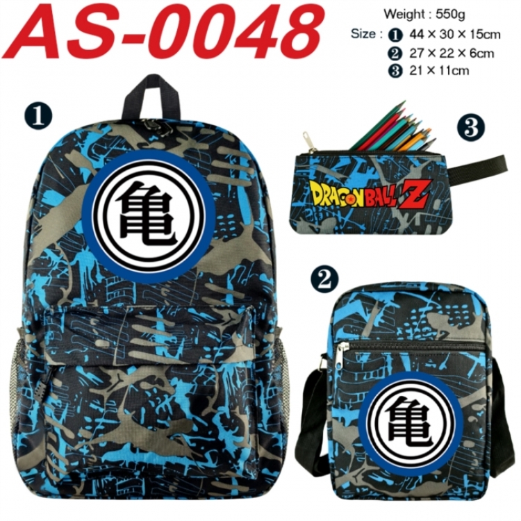 DRAGON BALL Anime canvas backpack backpack+lunch bag+pencil case set 550g