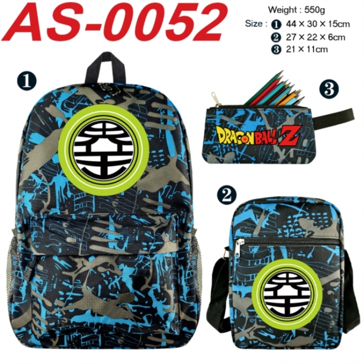 DRAGON BALL Anime canvas backpack backpack+lunch bag+pencil case set 550g