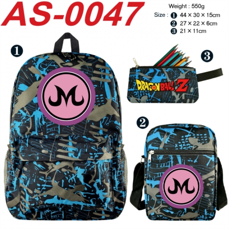 DRAGON BALL Anime canvas backpack backpack+lunch bag+pencil case set 550g