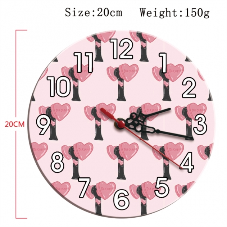 BLACK PINK Anime print alarm clock wall clock personality clock packaging size 25X25X4cm