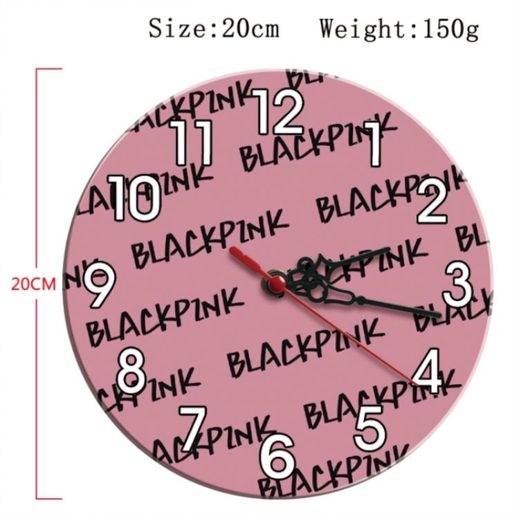 BLACK PINK Anime print alarm clock wall clock personality clock packaging diameter 20cm