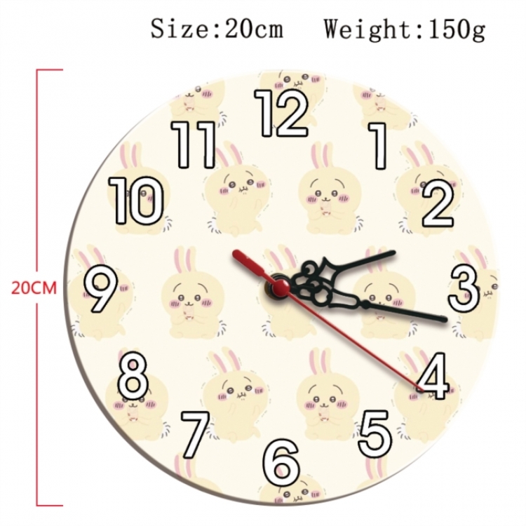 Chiikawa Anime print alarm clock wall clock personality clock packaging diameter 20cm