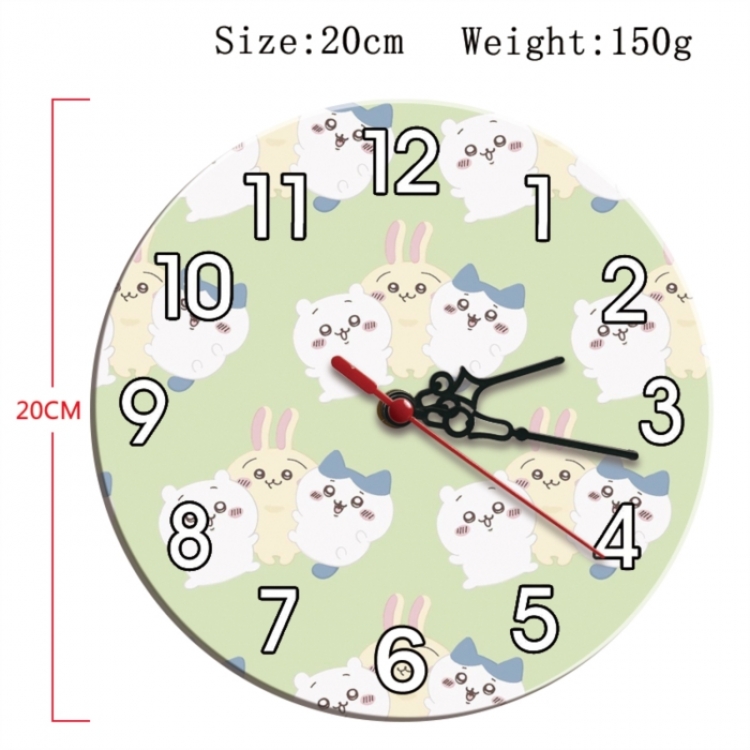 Chiikawa Anime print alarm clock wall clock personality clock packaging diameter 20cm