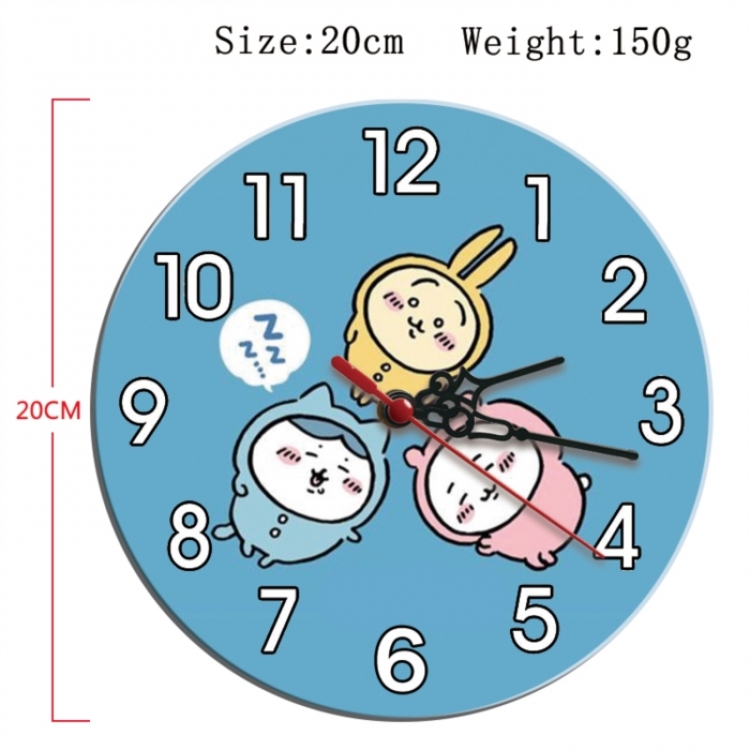 Chiikawa Anime print alarm clock wall clock personality clock packaging diameter 20cm
