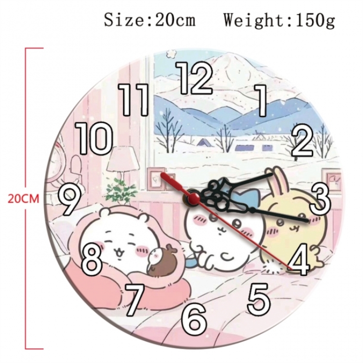 Chiikawa Anime print alarm clock wall clock personality clock packaging diameter 20cm