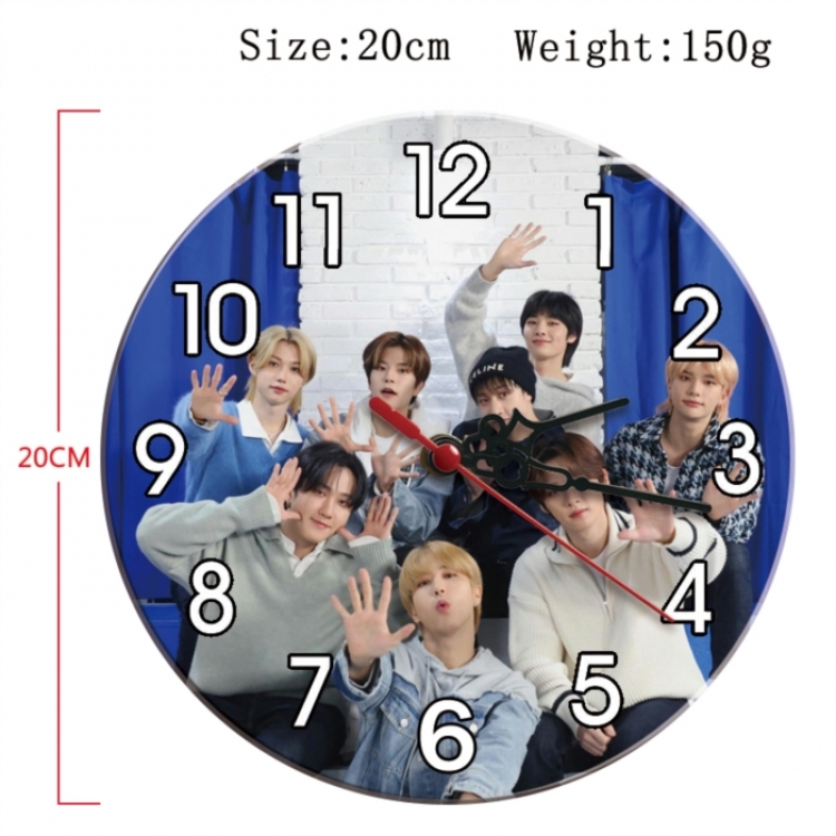 straykids Anime print alarm clock wall clock personality clock packaging size 25X25X4cm