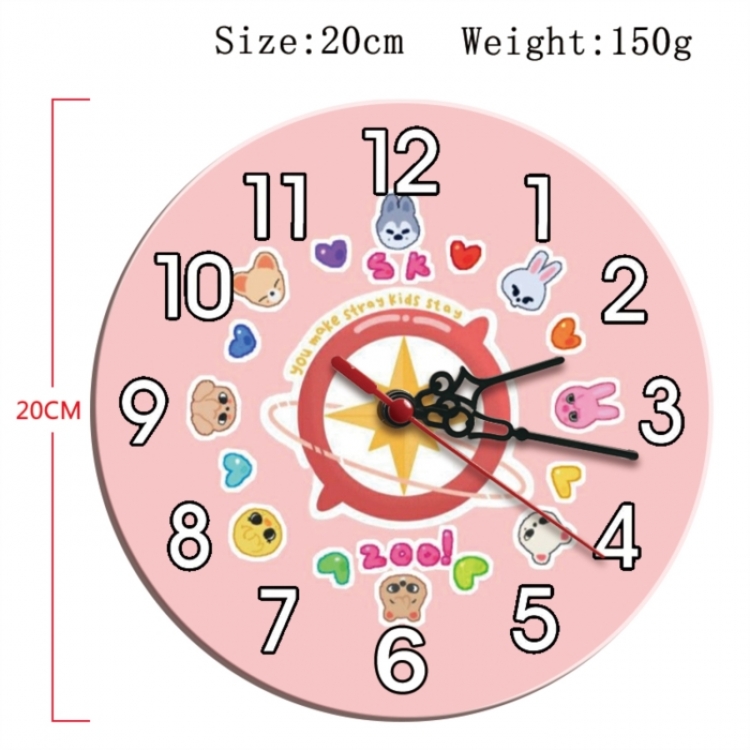straykids Anime print alarm clock wall clock personality clock packaging size 25X25X4cm