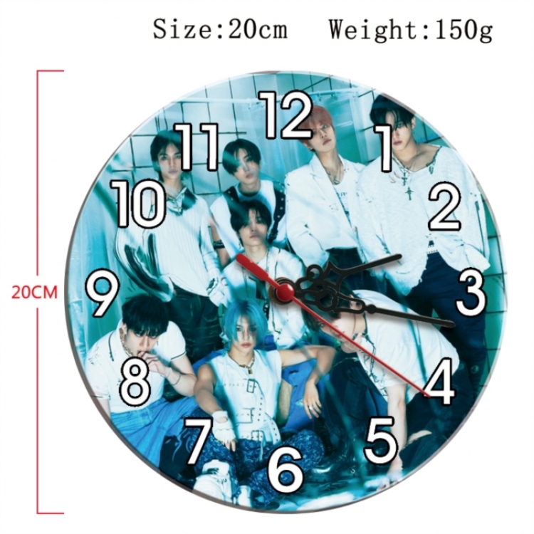 straykids Anime print alarm clock wall clock personality clock packaging size 25X25X4cm